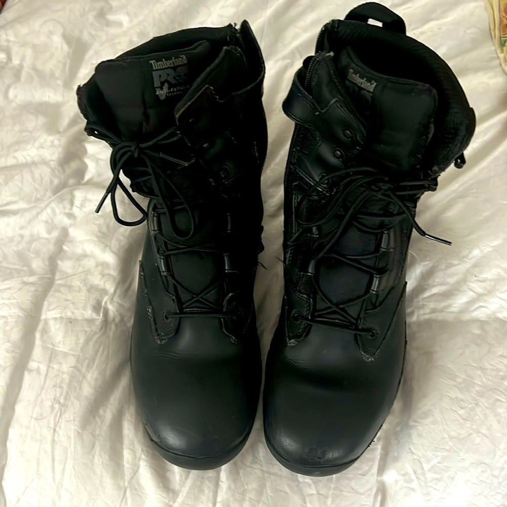 EUC Timberland Pro Anti Fatigue Soft Toe Black Combat Work Boots
